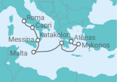 Itinerario del Crucero Majestuoso Mediterráneo - Regent Seven Seas