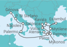 Itinerario del Crucero Grecia, Turquía, Italia - Explora Journeys