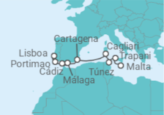 Itinerario del Crucero Estrella de Iberia - Regent Seven Seas