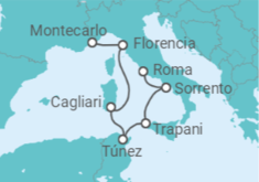 Itinerario del Crucero Emblemática Costa Azul - Regent Seven Seas