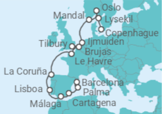 Itinerario del Crucero Elegancia del norte, glamour del sur - Regent Seven Seas