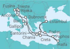 Itinerario del Crucero Turquía, Grecia, Italia, Croacia - Explora Journeys