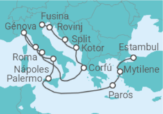 Itinerario del Crucero Italia, Grecia, Croacia - Explora Journeys