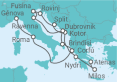 Itinerario del Crucero Grecia, Croacia, Italia - Explora Journeys