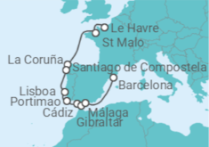 Itinerario del Crucero Indulgencia ibérica - Regent Seven Seas