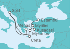 Itinerario del Crucero Croacia, Grecia, Turquía - Regent Seven Seas