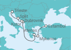 Itinerario del Crucero Interacciones culturales - Regent Seven Seas