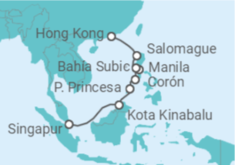 Itinerario del Crucero Singapur, Malasia y Filipinas - Silversea