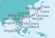 Itinerario del Crucero Elegancia oriental - Regent Seven Seas