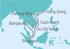 Itinerario del Crucero Rascacielos y santuarios - Regent Seven Seas
