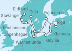 Itinerario del Crucero Fiordos Noruegos y Capitales Bálticas - MSC Cruceros