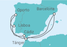 Itinerario del Crucero Portugal, España, Marruecos - Celebrity Cruises