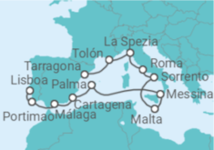 Itinerario del Crucero Desde Tarragona a Lisboa - Regent Seven Seas