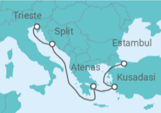 Itinerario del Crucero Croacia, Grecia, Turquía - MSC Cruceros