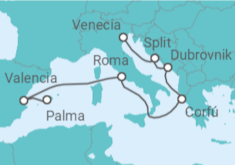 Itinerario del Crucero España, Italia, Grecia, Croacia - MSC Cruceros