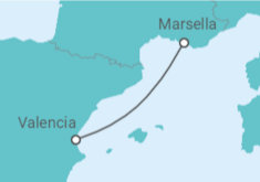 Itinerario del Crucero España, Francia - Costa Cruceros