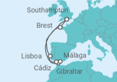 Itinerario del Crucero Francia, Portugal, España - MSC Cruceros