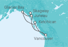 Itinerario del Crucero Alaska - Holland America Line