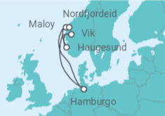 Itinerario del Crucero Fiordos noruegos - Costa Cruceros