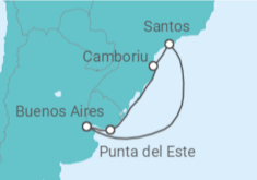 Itinerario del Crucero Argentina, Uruguay - MSC Cruceros