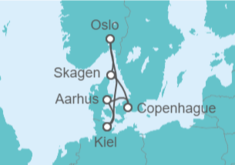 Itinerario del Crucero Noruega, Dinamarca - AIDA