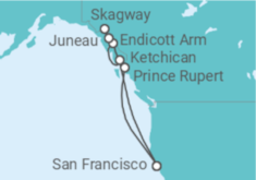 Itinerario del Crucero Alaska - Pasaje interior - Princess Cruises