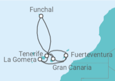 Itinerario del Crucero Islas Canarias - AIDA