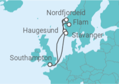 Itinerario del Crucero Fiordos Noruegos - MSC Cruceros