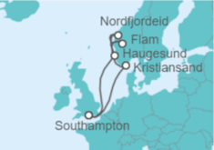 Itinerario del Crucero Fiordos Noruegos - MSC Cruceros