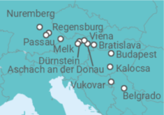 Itinerario del Crucero El Danubio con el canal principal  - Riverside