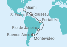 Itinerario del Crucero Aventura Brasileña - Princess Cruises