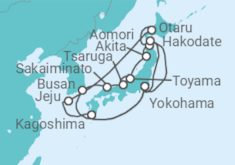 Itinerario del Crucero Mar de Japón y Hokkaido - Princess Cruises