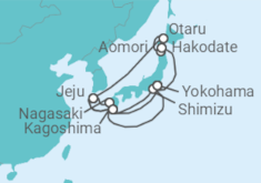 Itinerario del Crucero Hokkaido y Kyushu - Princess Cruises