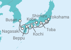 Itinerario del Crucero Kyushu y Corea - Princess Cruises