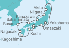 Itinerario del Crucero Círculo Japón Follaje de otoño - Princess Cruises