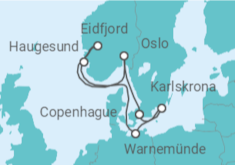 Itinerario del Crucero Alemania, Noruega - MSC Cruceros