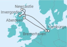 Itinerario del Crucero Escocia - AIDA