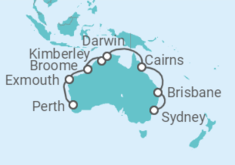 Itinerario del Crucero Explorando el Norte de Australia  - Princess Cruises