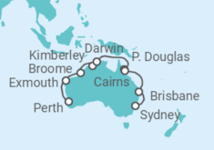 Itinerario del Crucero Norte de Australia - Princess Cruises