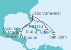 Itinerario del Crucero Caribe oriental y occidental - Princess Cruises