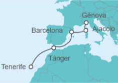 Itinerario del Crucero Marruecos, España y Francia - Costa Cruceros