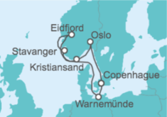 Itinerario del Crucero Noruega, Dinamarca - MSC Cruceros