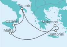 Itinerario del Crucero De la pizzica al sirtaki - Costa Cruceros