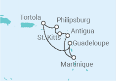 Itinerario del Crucero Islas Vírgenes, St. Maarten y Antigua - MSC Cruceros