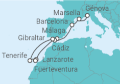 Itinerario del Crucero Islas Canarias - Costa Cruceros