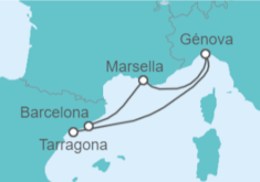 Itinerario del Crucero Italia, Francia - Costa Cruceros