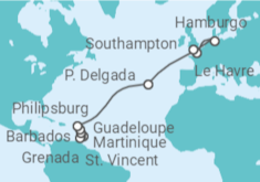 Itinerario del Crucero Desde Barbados a Southampton - MSC Cruceros