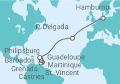 Itinerario del Crucero Desde Martinica a Hamburgo - MSC Cruceros