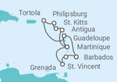 Itinerario del Crucero Antillas, Martinica, St. Maarten - MSC Cruceros