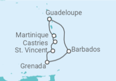 Itinerario del Crucero Barbados, Santa Lucía, Martinica - MSC Cruceros